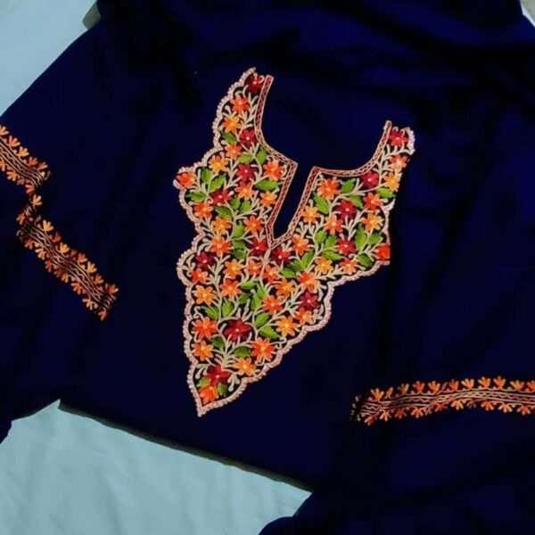 3 Piece Kashmiri Multi Ariwork Crush Cotton Suits - Image 6