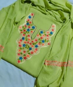 3 Piece Kashmiri Multi Ariwork Crush Cotton Suits