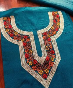 Crush Cotton 3-Piece Suit with Exquisite Aari & Tilla Work