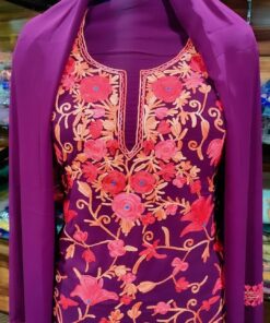 3 pc Aari Work Jamawar Georgette Suit