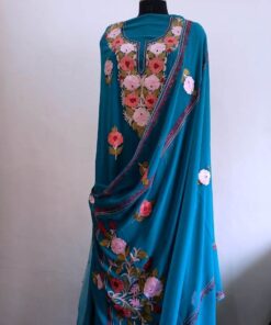 Kashmiri 3-Piece Georgette Suit Sky Blue