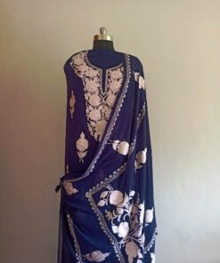 Kashmiri 3-Piece Georgette Suit Royal Blue