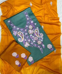 Exquisite Bombay silk Ari work 3-piece suits