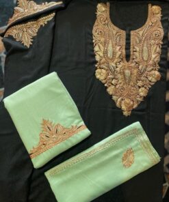 3PC Kashmiri Jacquard Woollen Contrast Suits