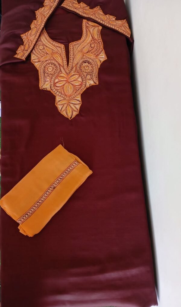 Pure Khosa Silk Suits with Exquisite Tilla Embellishments - Image 2