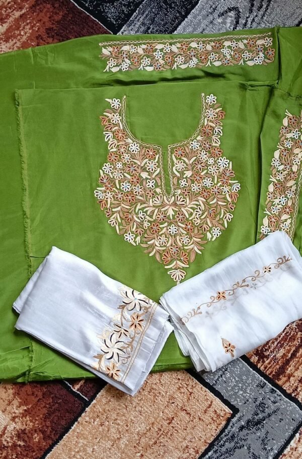 Pure Uppada Silk 3pc Suits with Ethnic Ensemble - Image 7