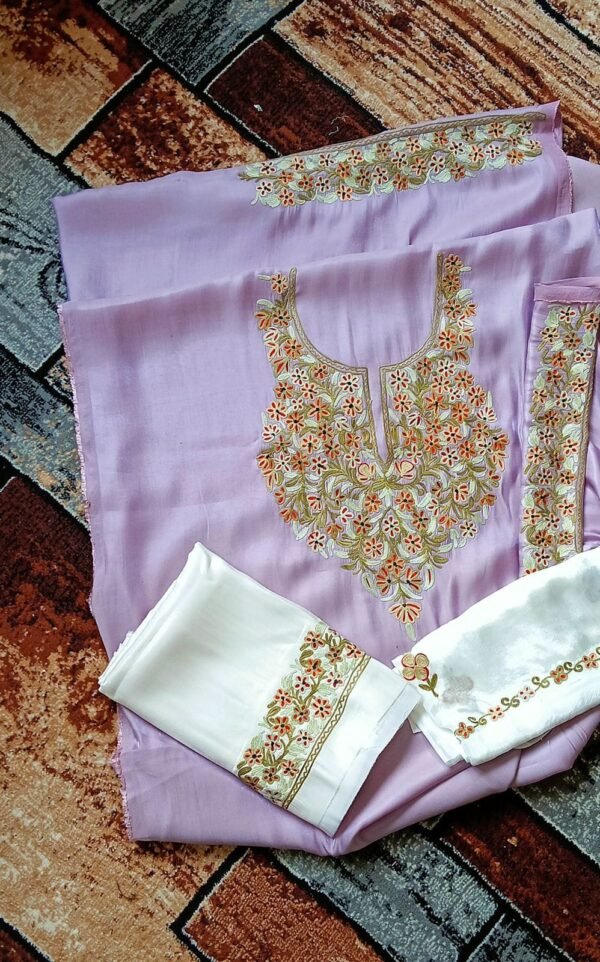 Pure Uppada Silk 3pc Suits with Ethnic Ensemble - Image 8