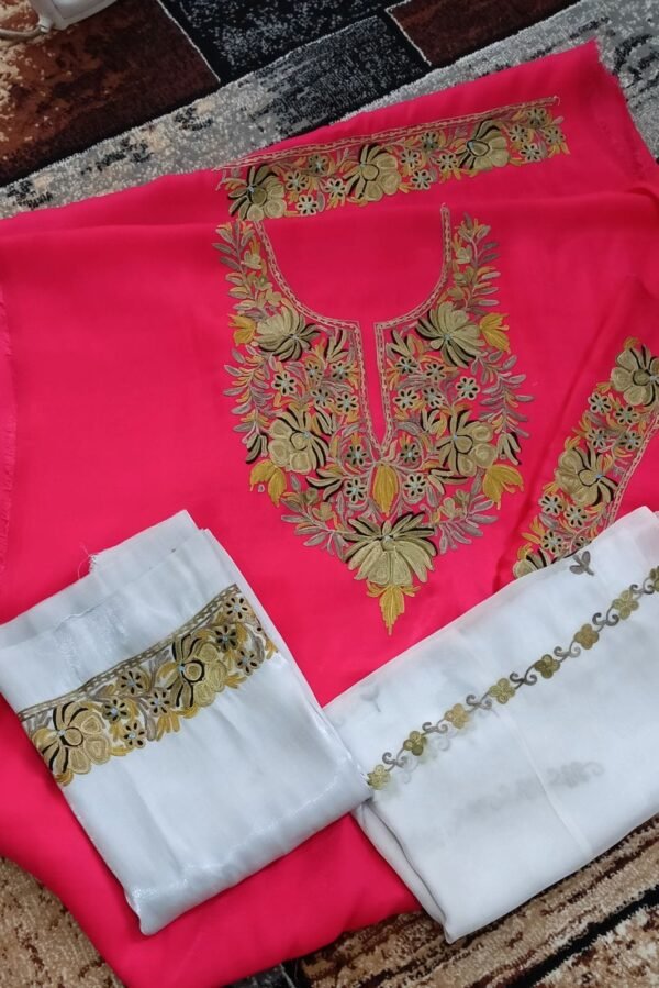 Pure Uppada Silk 3pc Suits with Ethnic Ensemble