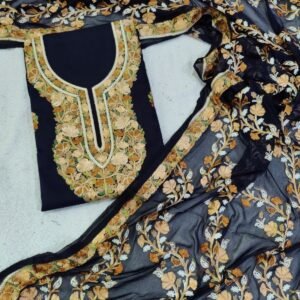Unstitched-3Pc-Cotton-Suits with Embroidery