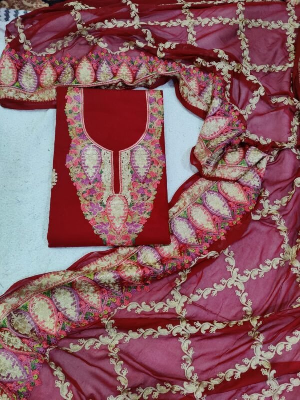 Unstitched-3Pc-Cotton-Suits with Embroidery - Image 11