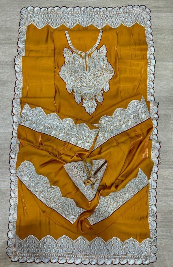 Marisa Silk Bridal Suit with Kashmiri Botta Tilla - Image 8