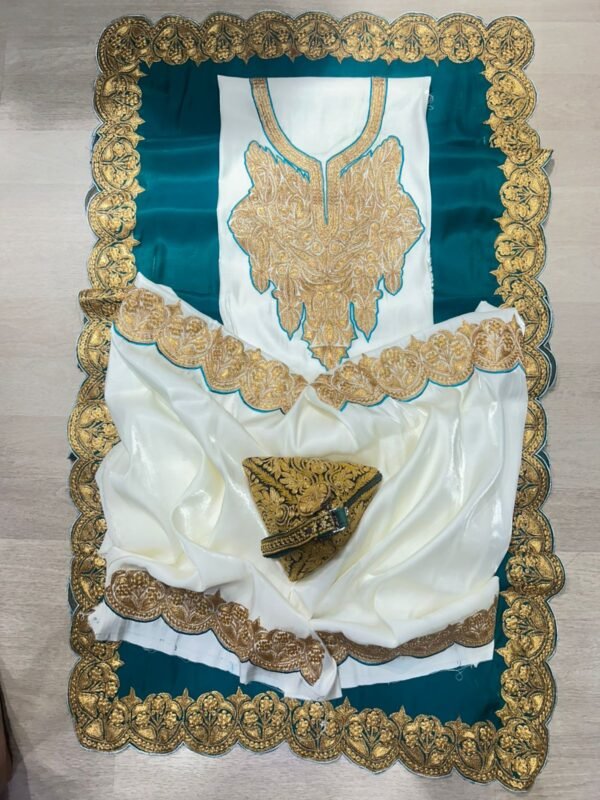 Marisa Silk Bridal Suit with Kashmiri Botta Tilla - Image 4